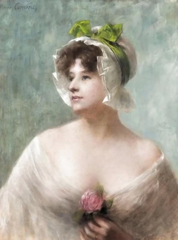 Signora con rosa